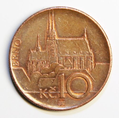 muenze 10 tschechische krone rueckseite