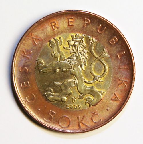 muenze 50 tschechische krone rueckseite